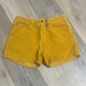 VTG Rusty Mustard Corduroy Women Shorts